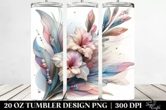 Abstract Gladiolus Watercolor 20 Oz Tumbler Product Image 2