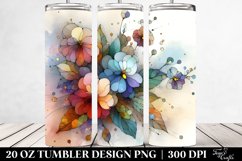 Abstract Wooden Stained Impatiens 20 Oz Tumbler Product Image 2