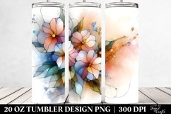 Abstract Wooden Stained Impatiens 20 Oz Tumbler Product Image 2