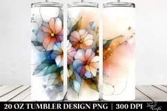 Abstract Wooden Stained Impatiens 20 Oz Tumbler Product Image 2