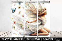 Fairy Tumbling with Spring Petals | 20 Oz Tumbler Product Image 2