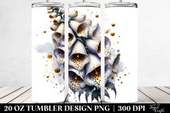 20 Oz Tumbler Sublimation | Glossy Foxglove with Golden Product Image 2