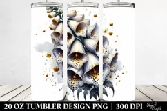 20 Oz Tumbler Sublimation | Glossy Foxglove with Golden Product Image 2