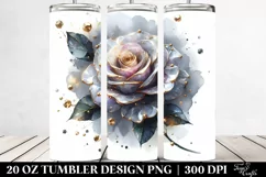 20 Oz Tumbler Sublimation | Glossy Rose with Golden Product Image 2