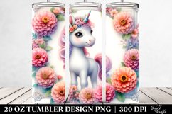 Cute Baby Unicorn Watercolor | 20 oz Tumbler Product Image 2