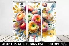 Colorful Abstract Bouquet | 20 Oz Tumbler Product Image 2