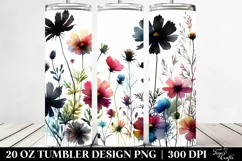 Watercolor Wild Flowers | 20 Oz Tumbler Product Image 2