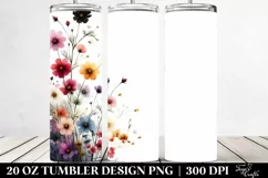 Watercolor Wild Flowers | 20 Oz Tumbler Product Image 2