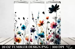 Watercolor Wild Flowers | 20 Oz Tumbler Product Image 2