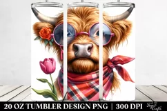 Highland Cow Portrait | 20 Oz Tumbler Product Image 2