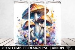 Detailed Magical Mushroom Tumbler | 20 oz Tumbler Product Image 2