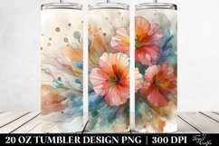 Abstract Wooden Stained Nasturtium 20 Oz Tumbler Product Image 2