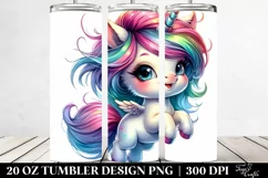 Baby Unicorn Jumping | 20 oz Tumbler Product Image 2