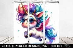 Baby Unicorn Jumping | 20 oz Tumbler Product Image 2