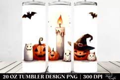Simple Funny Haloween Candle 20 Oz Tumbler Product Image 2