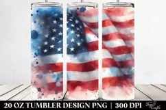 Washed Watercolor Flag | 20 oz Tumbler Product Image 2