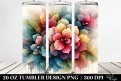 Stained Begonia Watercolor 20 Oz Tumbler Product Image 2