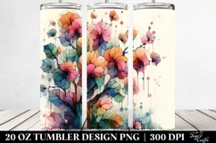 Stained Begonia Watercolor 20 Oz Tumbler Product Image 2