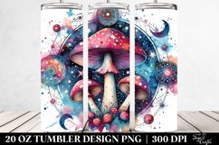 Magical Celestial Mushroom Watercolor 20 Oz Tumbler Product Image 2
