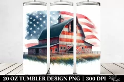 Watercolor Barn Colors | 20 oz Tumbler Product Image 2