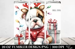 Expressive Baby Bulldog Winter PNG Product Image 2