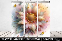Abstract Wooden Sunflower 20 Oz Tumbler Product Image 2