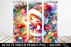 Expressive Cute Watercolor Design 20 Oz Tumbler Product Image 2