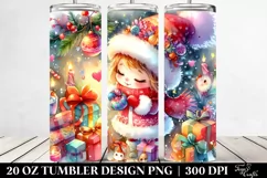 Expressive Cute Watercolor Design 20 Oz Tumbler Product Image 2