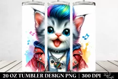 Cute Baby Cat Drawing | 20 oz Tumbler Product Image 2