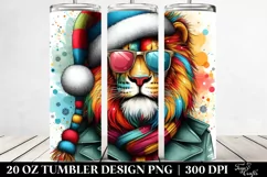 Colored Lion Portrait | 20 oz Tumbler Product Image 2