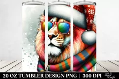 Colored Lion Portrait | 20 oz Tumbler Product Image 2