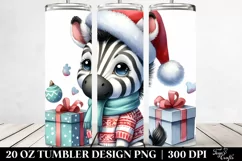 Winter Zebra with Crazy Haircut PNG Product Image 2