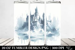 Washed Watercolor Castle | 20 oz Tumbler Product Image 2