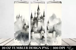 Washed Watercolor Castle | 20 oz Tumbler Product Image 2
