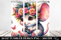 Cute Baby Mouse with Cool Haircut 20 Oz Tumbler Product Image 2