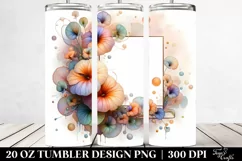 Abstract Nasturtium Watercolor 20 Oz Tumbler Product Image 2