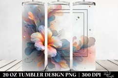 Abstract Nasturtium Watercolor 20 Oz Tumbler Product Image 2
