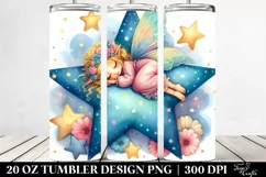 Colorful Fairy Napping on Star | 20 Oz Tumbler Product Image 2