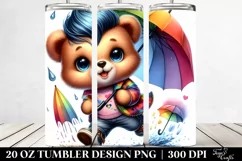 Cute Baby Bear Drawing | 20 oz Tumbler Product Image 2