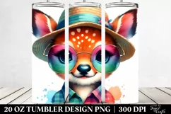 Colorful Layered Baby Deer Clipart, High-Res 20 Oz Tumbler Product Image 2