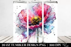 Watercolor Poppy Tumbler Product Image 2