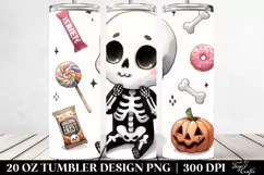 Simple Funny Haloween Skeleton 20 Oz Tumbler Product Image 2