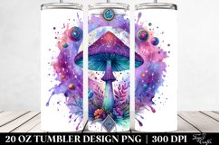 Magical Celestial Mushroom Watercolor 20 Oz Tumbler Product Image 2