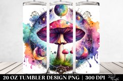 Magical Celestial Mushroom Watercolor 20 Oz Tumbler Product Image 2