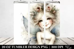 Vintage Smiling Fairy Tumbler Design Product Image 2