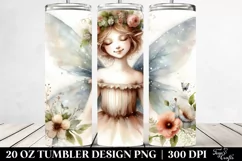 Vintage Smiling Fairy Tumbler Design Product Image 2