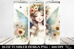 Vintage Smiling Fairy Tumbler Design Product Image 2