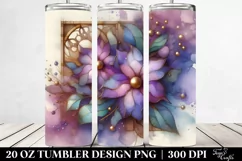 Stained Violet Watercolor 20 Oz Tumbler Product Image 2