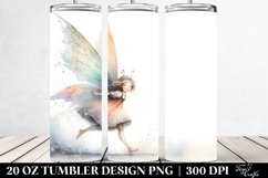 Whimsical Running Fairy Clipart, High-Res 20 Oz Tumbler Product Image 2
