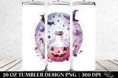 Washed Watercolor Simplistic Halloween Image - 20 Oz Tumbler Product Image 2